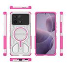 For Redmi K70 BIBERCAS Transparent Color Series MagSafe Air Bag Shockproof Phone Case(Pink) - 2