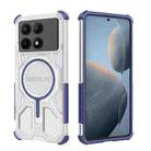 For Redmi K70E BIBERCAS Transparent Color Series MagSafe Air Bag Shockproof Phone Case(Blue) - 1