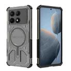 For Redmi K70E BIBERCAS Transparent Color Series MagSafe Air Bag Shockproof Phone Case(Black) - 1