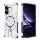 For Redmi Turbo 4 BIBERCAS Transparent Color Series MagSafe Air Bag Shockproof Phone Case(Blue) - 1