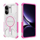 For Redmi Turbo 4 BIBERCAS Transparent Color Series MagSafe Air Bag Shockproof Phone Case(Pink) - 1