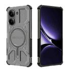 For Redmi Turbo 4 BIBERCAS Transparent Color Series MagSafe Air Bag Shockproof Phone Case(Black) - 1