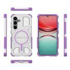 For Samsung Galaxy S25 5G BIBERCAS Transparent Color Series MagSafe Air Bag Shockproof Phone Case(Purple) - 2