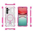 For Samsung Galaxy S25 5G BIBERCAS Transparent Color Series MagSafe Air Bag Shockproof Phone Case(Pink) - 2