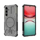For Samsung Galaxy S25 5G BIBERCAS Transparent Color Series MagSafe Air Bag Shockproof Phone Case(Black) - 1
