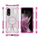For Samsung Galaxy S25 Edge 5G BIBERCAS Transparent Color Series MagSafe Air Bag Shockproof Phone Case(Pink) - 2