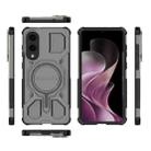 For Samsung Galaxy S25 Edge 5G BIBERCAS Transparent Color Series MagSafe Air Bag Shockproof Phone Case(Black) - 2