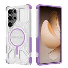 For Samsung Galaxy S25 Ultra 5G BIBERCAS Transparent Color Series MagSafe Air Bag Shockproof Phone Case(Purple) - 1
