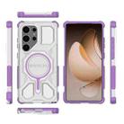 For Samsung Galaxy S25 Ultra 5G BIBERCAS Transparent Color Series MagSafe Air Bag Shockproof Phone Case(Purple) - 2