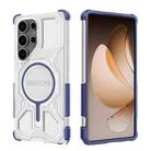 For Samsung Galaxy S25 Ultra 5G BIBERCAS Transparent Color Series MagSafe Air Bag Shockproof Phone Case(Blue) - 1