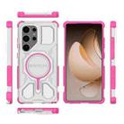 For Samsung Galaxy S25 Ultra 5G BIBERCAS Transparent Color Series MagSafe Air Bag Shockproof Phone Case(Pink) - 2