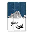 For Xiaomi Redmi Pad SE 8.7 Custer Painted 3-Fold Stand Leather Smart Tablet Case(Lazy Cat) - 2