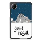 For Xiaomi Redmi Pad SE 8.7 Custer Painted 3-Fold Stand Leather Smart Tablet Case(Lazy Cat) - 3