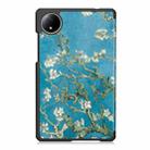 For Xiaomi Redmi Pad SE 8.7 Custer Painted 3-Fold Stand Leather Smart Tablet Case(Apricot Blossom) - 3