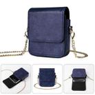 For ZTE nubia Flip2 / Flip Mini Long Shoulder Chain Crossbody Folding Magnetic Leather Phone Bag(Blue) - 1