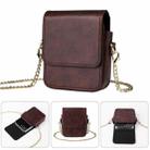 For ZTE nubia Flip2 / Flip Mini Long Shoulder Chain Crossbody Folding Magnetic Leather Phone Bag(Brown) - 1