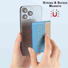 BFK25 BINFEN Color Flowers Magsafe Magnetic Leather Card Bag(Light Blue) - 2