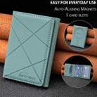 BFK24 Diamond Embossed Magsafe Magnetic Leather Card Bag(Green) - 3