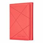 BFK24 Diamond Embossed Magsafe Magnetic Leather Card Bag(Red) - 1