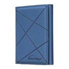 BFK24 Diamond Embossed Magsafe Magnetic Leather Card Bag(Dark Blue) - 1
