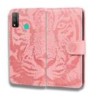 For Huawei P smart 2020 Tiger Embossing Pattern Horizontal Flip Leather Case with Holder & Card Slots & Wallet(Pink) - 2