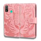 For Huawei P smart 2020 Tiger Embossing Pattern Horizontal Flip Leather Case with Holder & Card Slots & Wallet(Pink) - 2