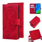 For Huawei P smart 2020 Tiger Embossing Pattern Horizontal Flip Leather Case with Holder & Card Slots & Wallet(Red) - 1