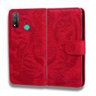 For Huawei P smart 2020 Tiger Embossing Pattern Horizontal Flip Leather Case with Holder & Card Slots & Wallet(Red) - 2