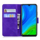 For Huawei P smart 2020 Tiger Embossing Pattern Horizontal Flip Leather Case with Holder & Card Slots & Wallet(Purple) - 3