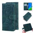 For Huawei P smart 2020 Tiger Embossing Pattern Horizontal Flip Leather Case with Holder & Card Slots & Wallet(Green) - 1