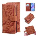 For Huawei P smart S / Enjoy 10S Tiger Embossing Pattern Horizontal Flip Leather Case with Holder & Card Slots & Wallet(Brown) - 1