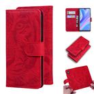 For Huawei P smart S / Enjoy 10S Tiger Embossing Pattern Horizontal Flip Leather Case with Holder & Card Slots & Wallet(Red) - 1