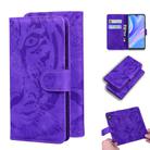 For Huawei P smart S / Enjoy 10S Tiger Embossing Pattern Horizontal Flip Leather Case with Holder & Card Slots & Wallet(Purple) - 1