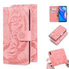 For Huawei P smart Z / Y9 Prime (2019) Tiger Embossing Pattern Horizontal Flip Leather Case with Holder & Card Slots & Wallet(Pink) - 1