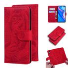 For Huawei P smart Z / Y9 Prime (2019) Tiger Embossing Pattern Horizontal Flip Leather Case with Holder & Card Slots & Wallet(Red) - 1