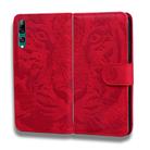 For Huawei P smart Z / Y9 Prime (2019) Tiger Embossing Pattern Horizontal Flip Leather Case with Holder & Card Slots & Wallet(Red) - 2