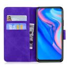 For Huawei P smart Z / Y9 Prime (2019) Tiger Embossing Pattern Horizontal Flip Leather Case with Holder & Card Slots & Wallet(Purple) - 3