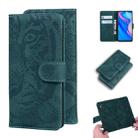 For Huawei P smart Z / Y9 Prime (2019) Tiger Embossing Pattern Horizontal Flip Leather Case with Holder & Card Slots & Wallet(Green) - 1