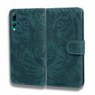 For Huawei P smart Z / Y9 Prime (2019) Tiger Embossing Pattern Horizontal Flip Leather Case with Holder & Card Slots & Wallet(Green) - 2