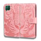 For Huawei P40 Lite / nova 6 SE Tiger Embossing Pattern Horizontal Flip Leather Case with Holder & Card Slots & Wallet(Pink) - 2