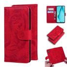 For Huawei P40 Lite / nova 6 SE Tiger Embossing Pattern Horizontal Flip Leather Case with Holder & Card Slots & Wallet(Red) - 1