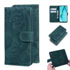 For Huawei P40 Lite / nova 6 SE Tiger Embossing Pattern Horizontal Flip Leather Case with Holder & Card Slots & Wallet(Green) - 1