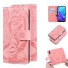 For Huawei Y5 (2019) / Honor 8S Tiger Embossing Pattern Horizontal Flip Leather Case with Holder & Card Slots & Wallet(Pink) - 1