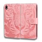 For Huawei Y5 (2019) / Honor 8S Tiger Embossing Pattern Horizontal Flip Leather Case with Holder & Card Slots & Wallet(Pink) - 2