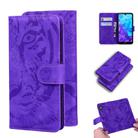 For Huawei Y5 (2019) / Honor 8S Tiger Embossing Pattern Horizontal Flip Leather Case with Holder & Card Slots & Wallet(Purple) - 1