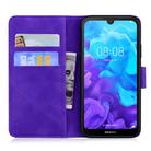 For Huawei Y5 (2019) / Honor 8S Tiger Embossing Pattern Horizontal Flip Leather Case with Holder & Card Slots & Wallet(Purple) - 3
