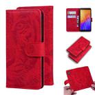 For Huawei Y5p Tiger Embossing Pattern Horizontal Flip Leather Case with Holder & Card Slots & Wallet(Red) - 1