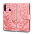 For Huawei Y6p Tiger Embossing Pattern Horizontal Flip Leather Case with Holder & Card Slots & Wallet(Pink) - 2