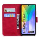 For Huawei Y6p Tiger Embossing Pattern Horizontal Flip Leather Case with Holder & Card Slots & Wallet(Red) - 3