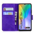 For Huawei Y6p Tiger Embossing Pattern Horizontal Flip Leather Case with Holder & Card Slots & Wallet(Purple) - 3